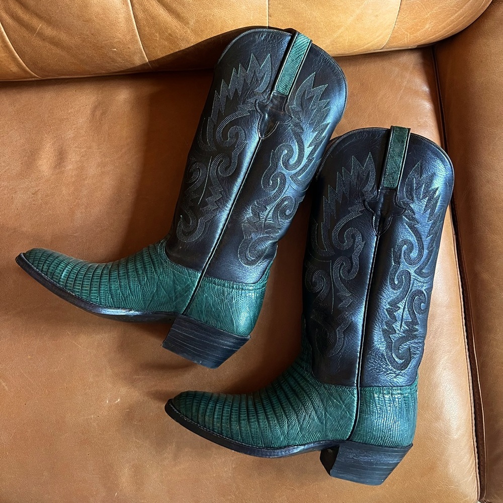Lucchese woman’s western boot - Green - Size Woman’s 6